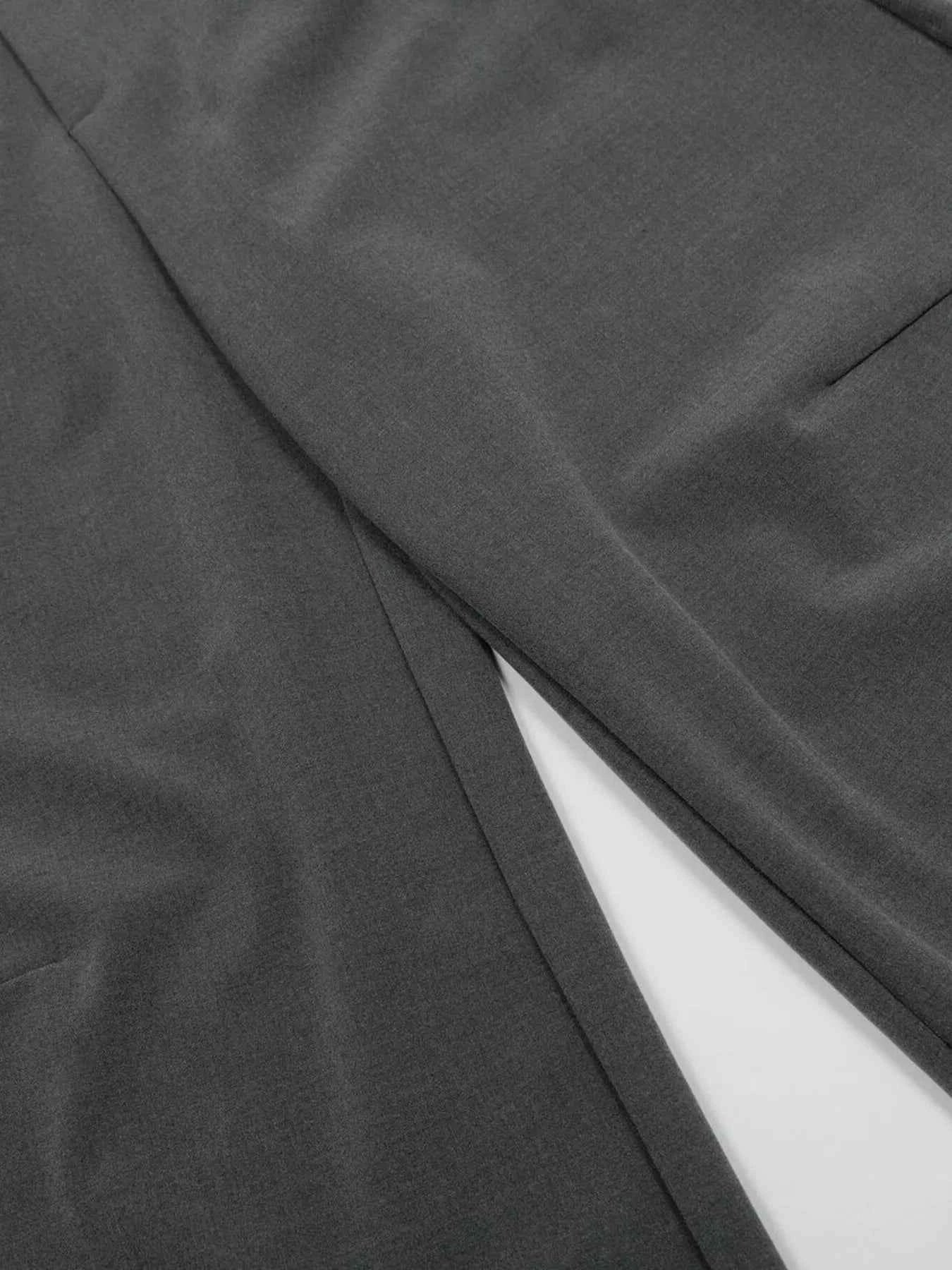 Men's High Waist Pleated Curved Pants